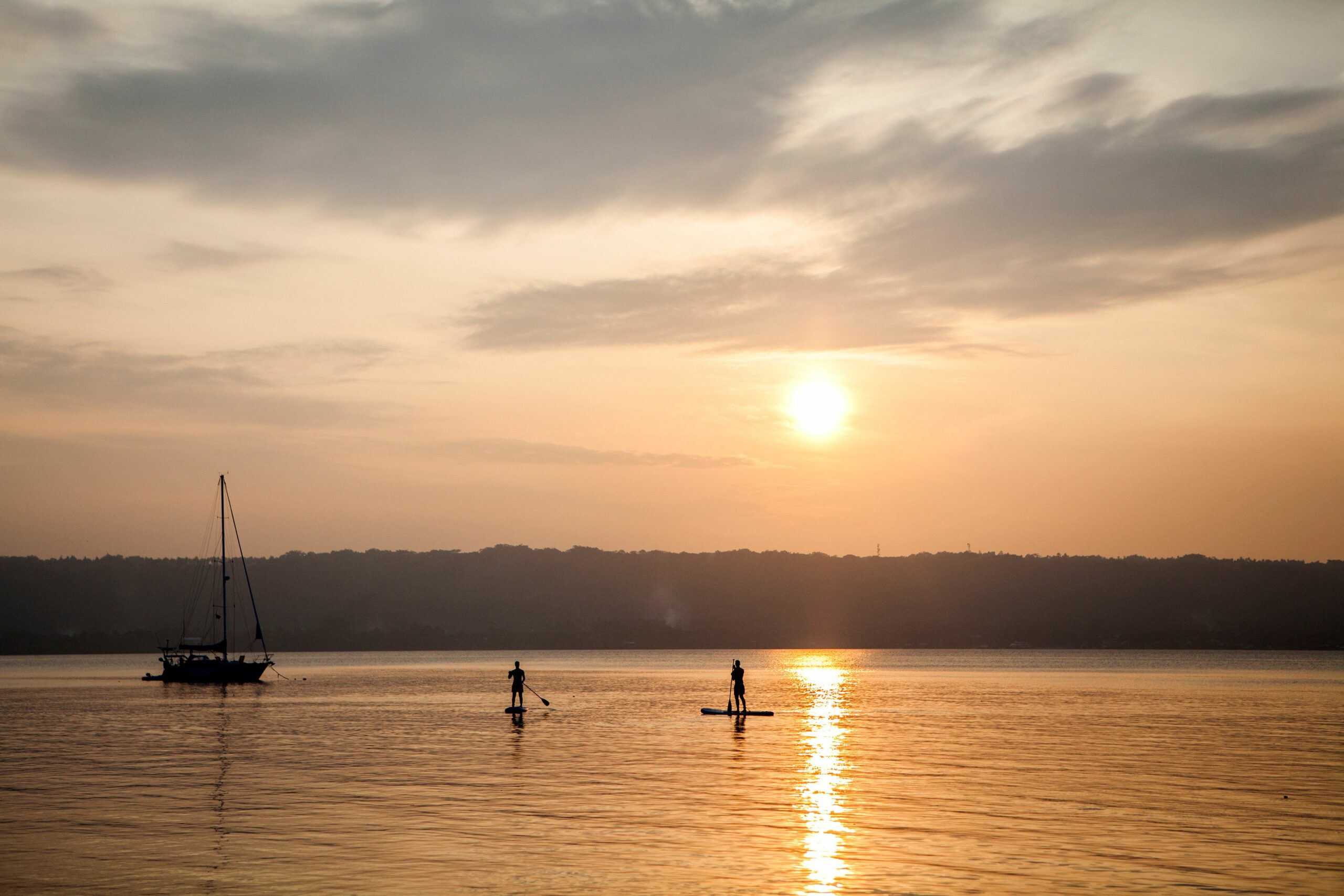 Sunset from the shoreline of Aore Island Resort